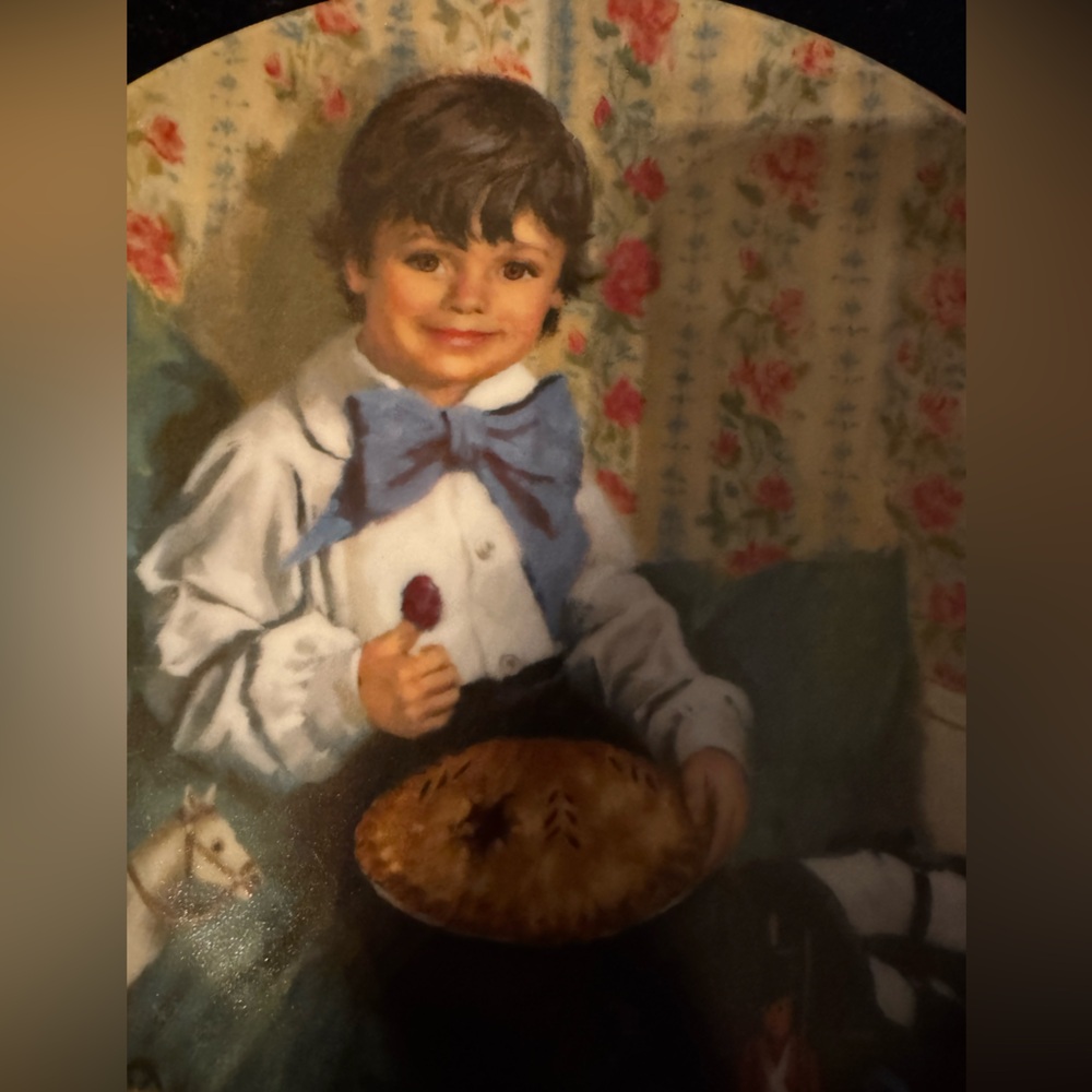 “Little Jack Horner” vintage collector plate by John McClelland Reco Int 1981 - Picture 2 of 4